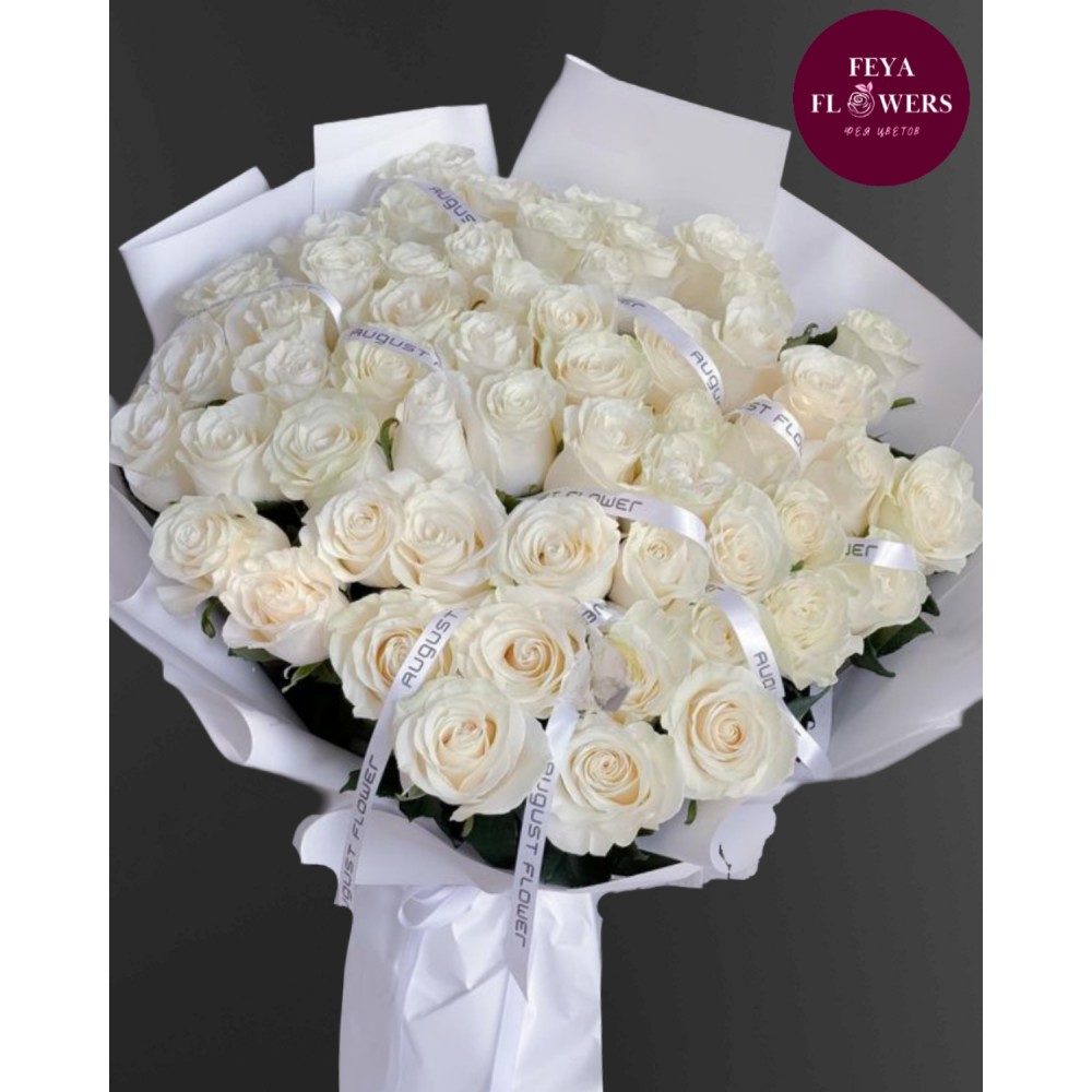 Букет из 51 белых роз